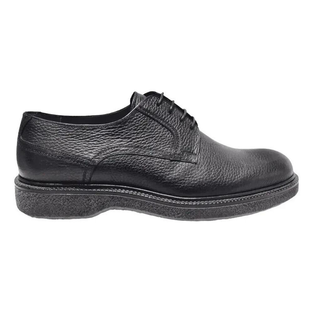 AUTHENTIC STEFANO RICCI BLACK CALFSKIN LACED CAP TOE DRESS SHOES, SIZE 10